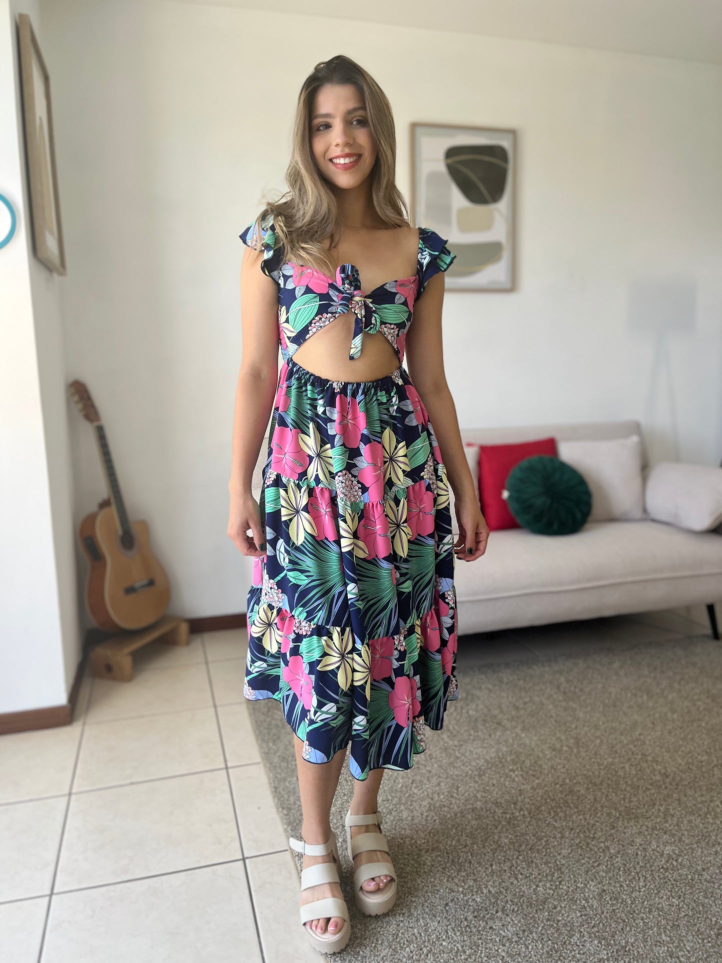 00807 MIDI Dress Sofi Reversible