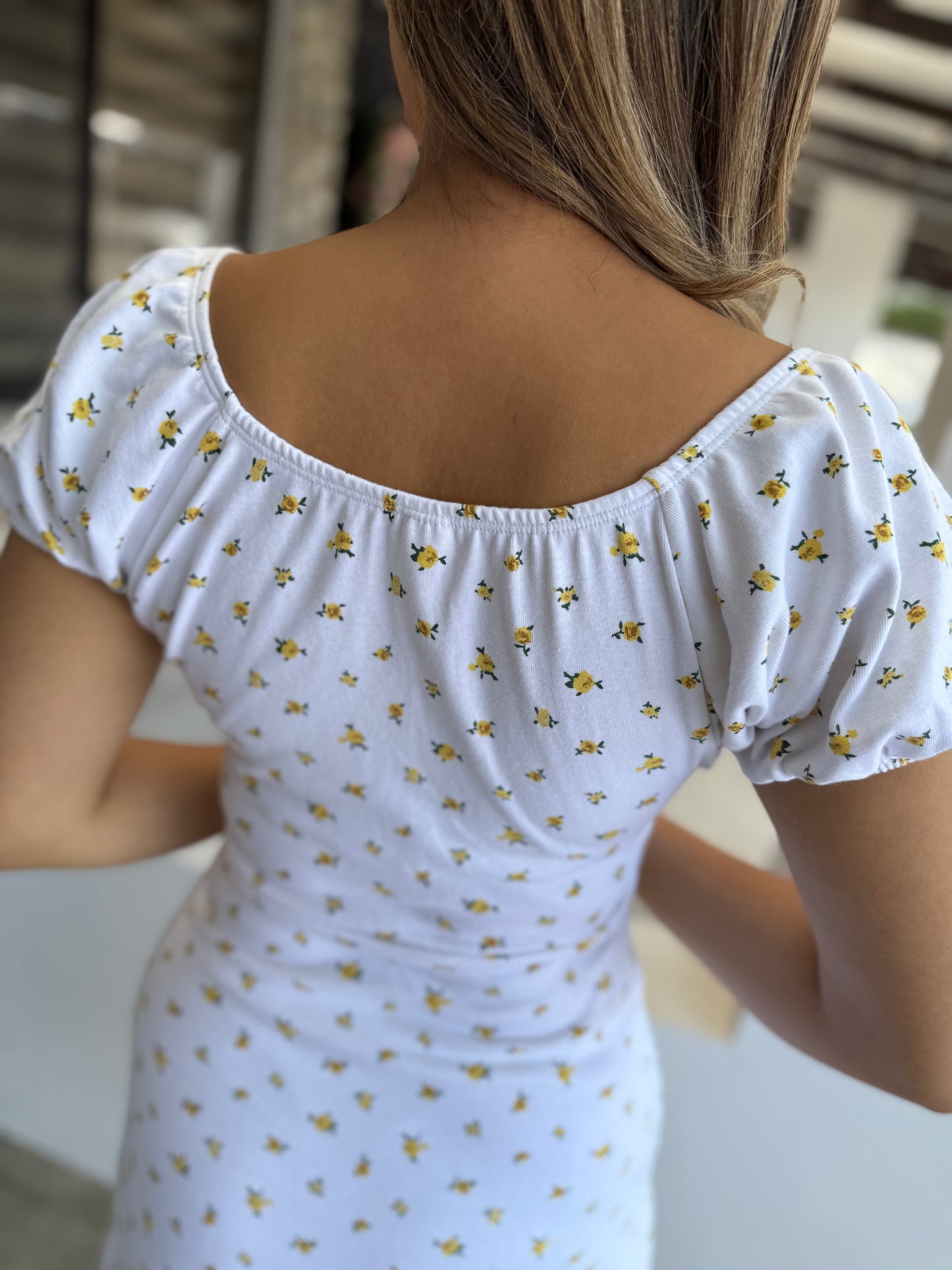 00715 Zoe Midi Dress Blanco