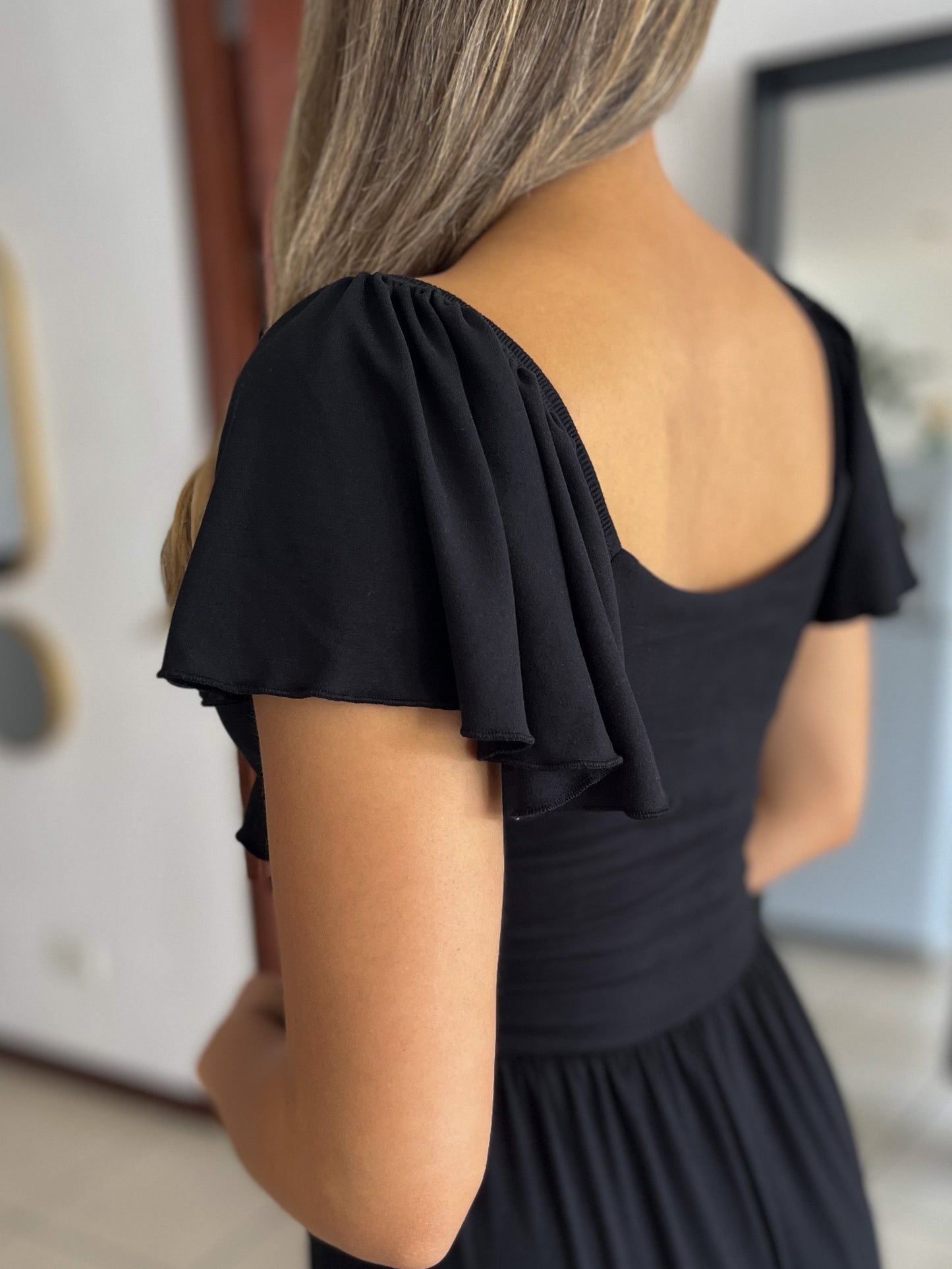 00805 Maxi Dress Cassandra Negro
