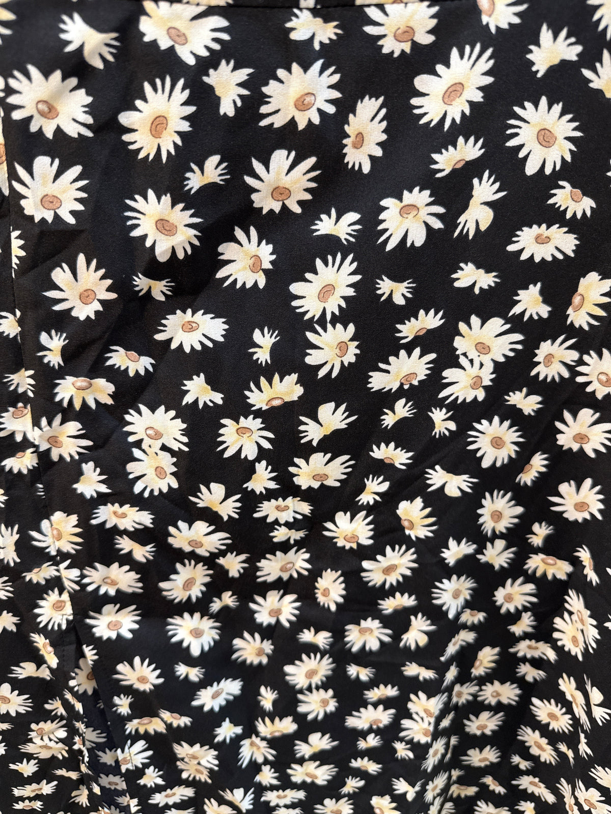 458 Midi D Floral Negro Flor Naranja Lola