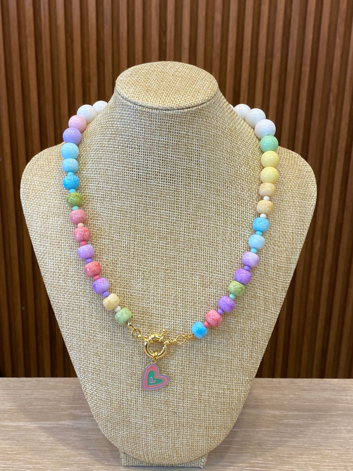 00313 Collar arcoíris amor cristales