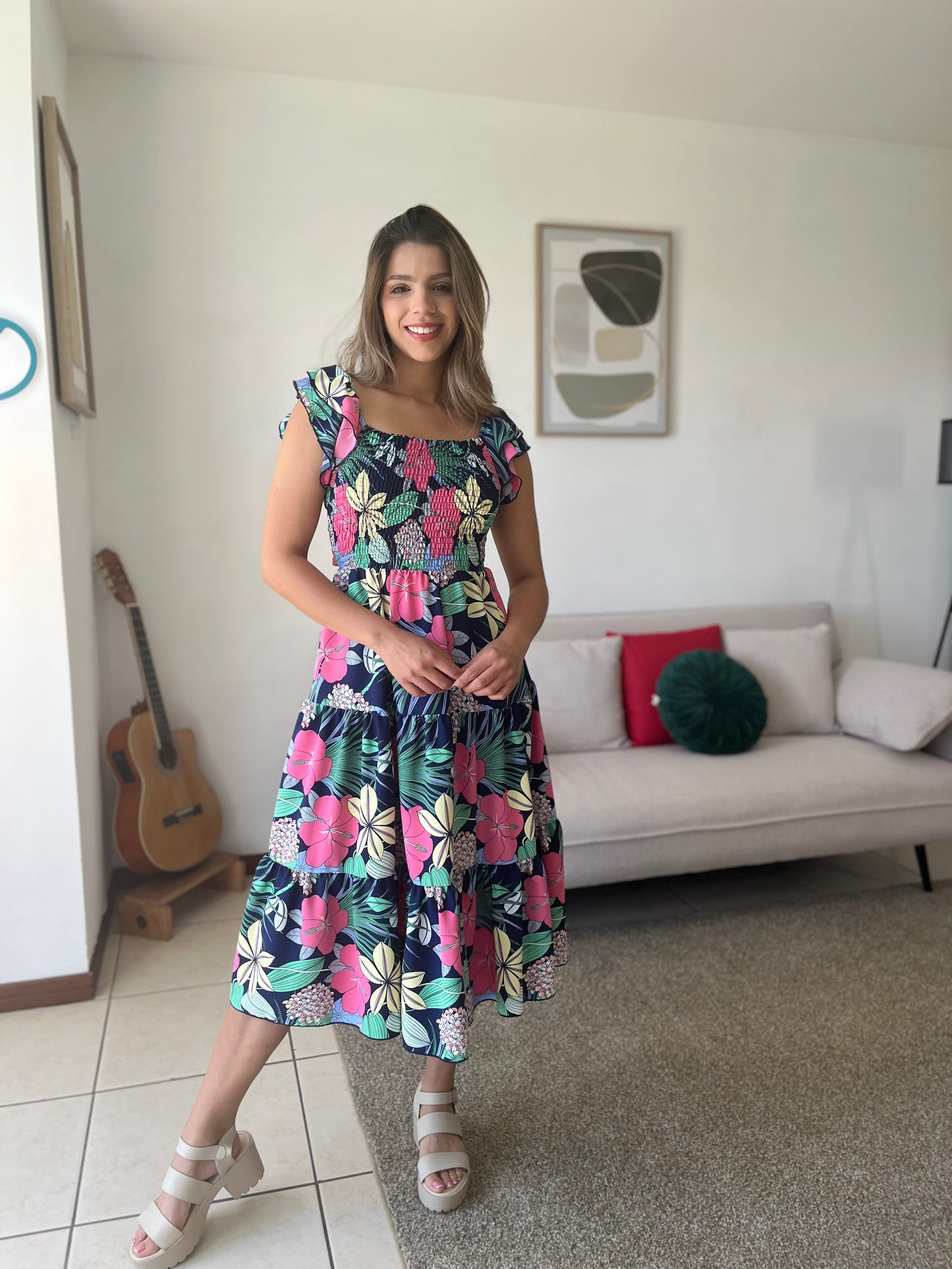 00807 MIDI Dress Sofi Reversible
