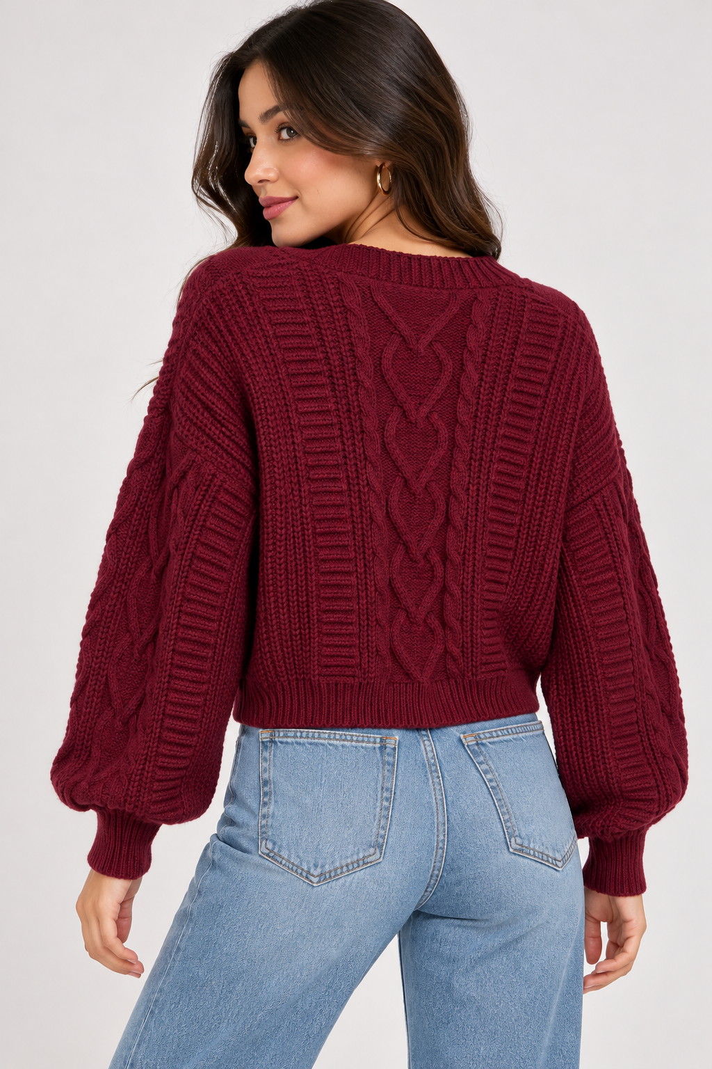 471 Abrigo Malia Vino ( One Size )