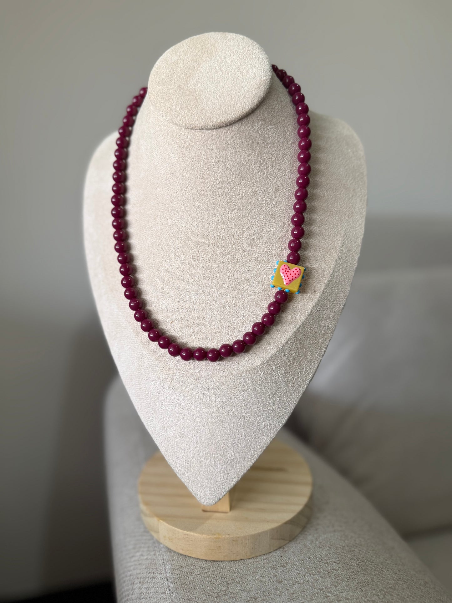 00041 Collar Corazón Murano Love