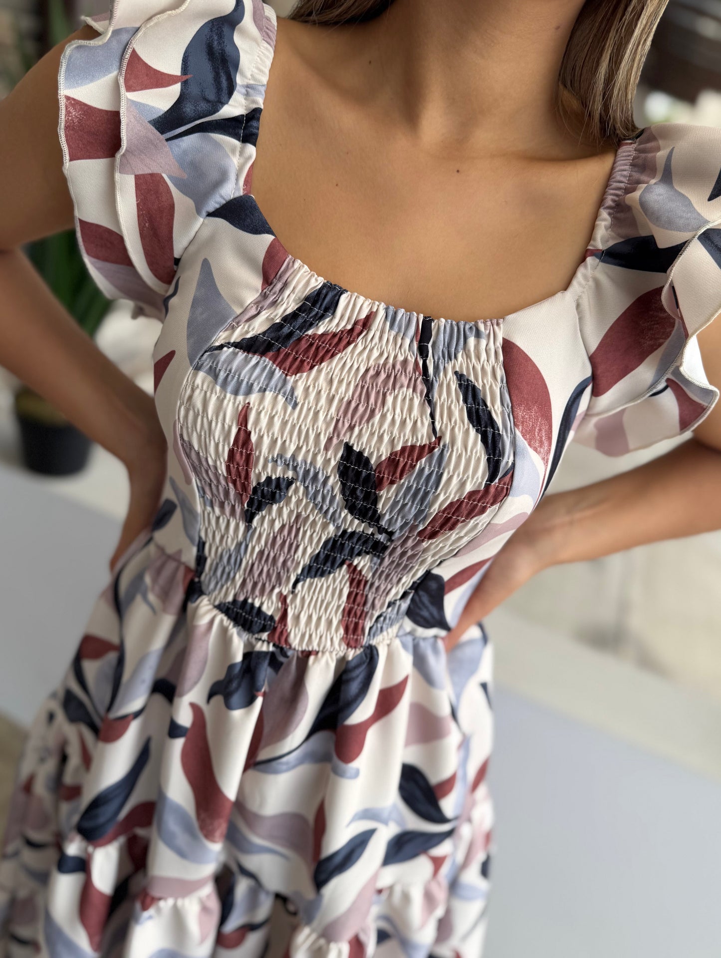 00510 MIDI Dress Alberta Blanco