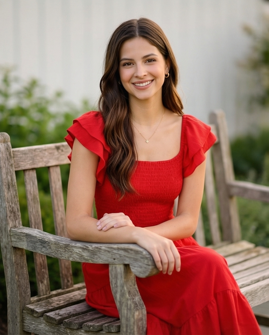 00509 MIDI Dress Alberta Rojo