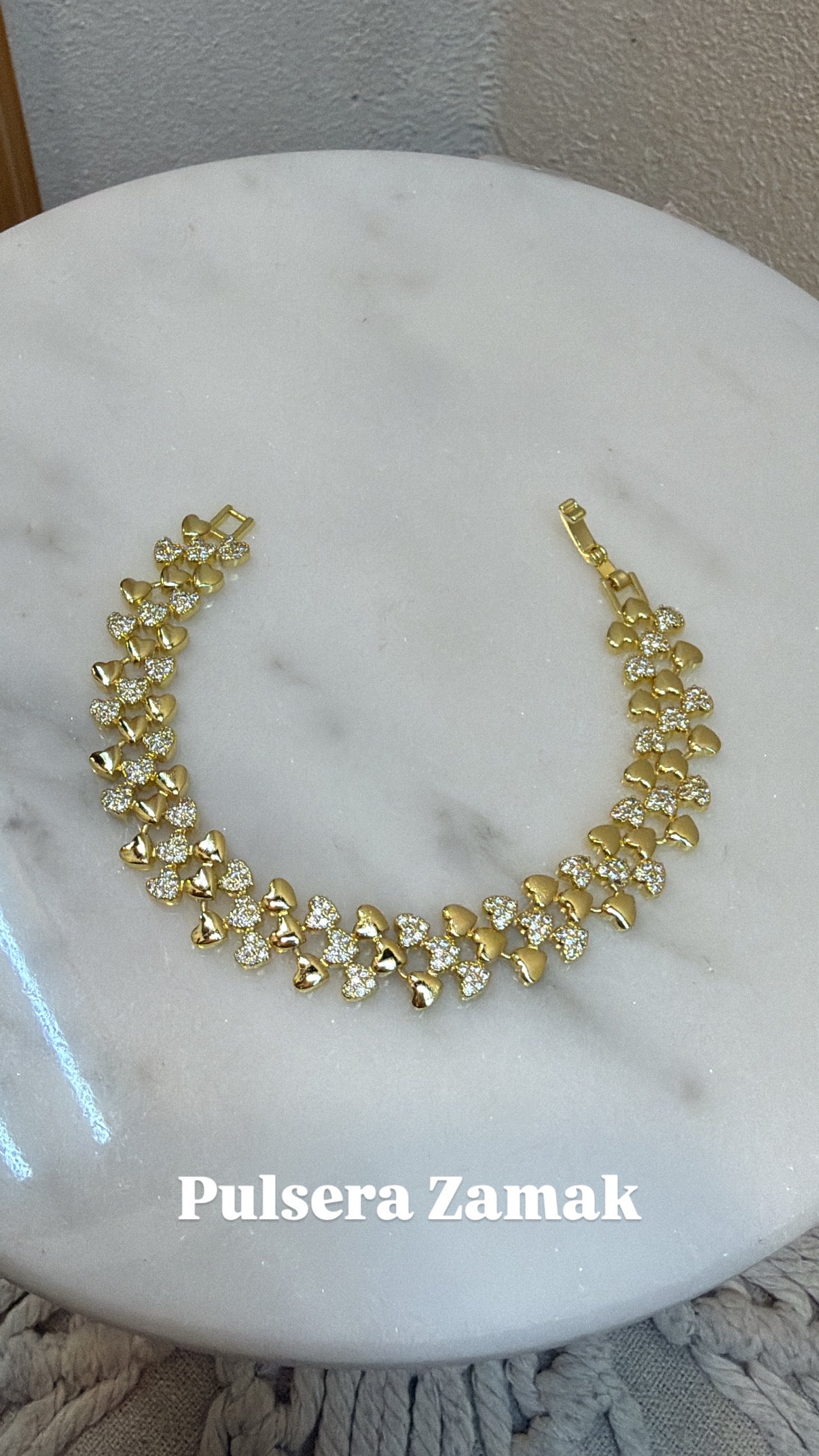 00820 Brazalete Corazones En Zamak