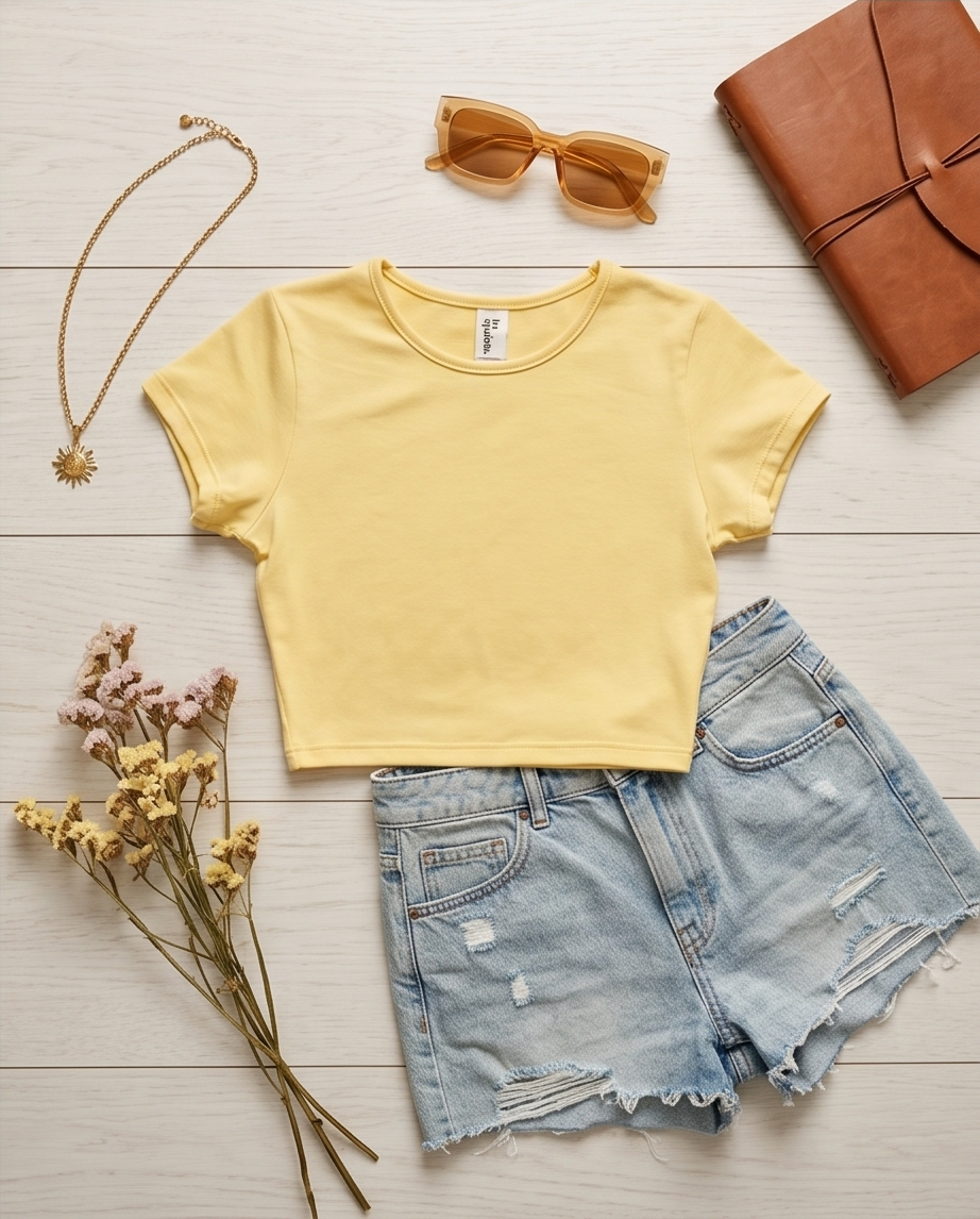 00141 Crop Top Sammy Amarillo