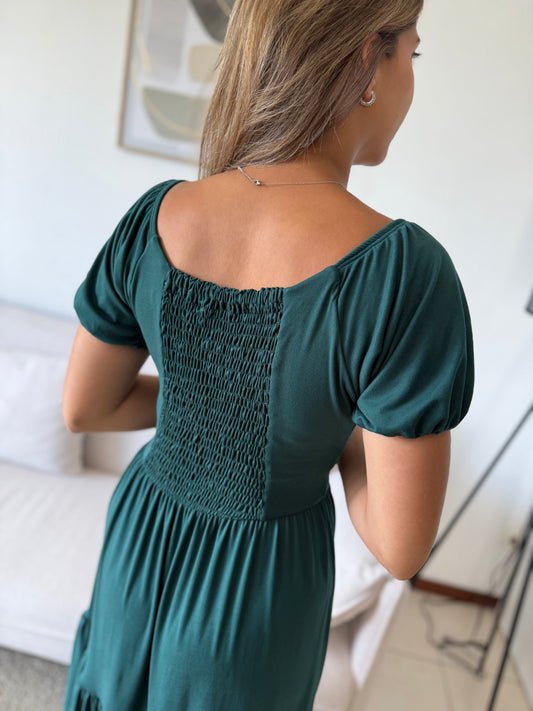 /336 Maxi Vestido Olivia Verde Esmeralda