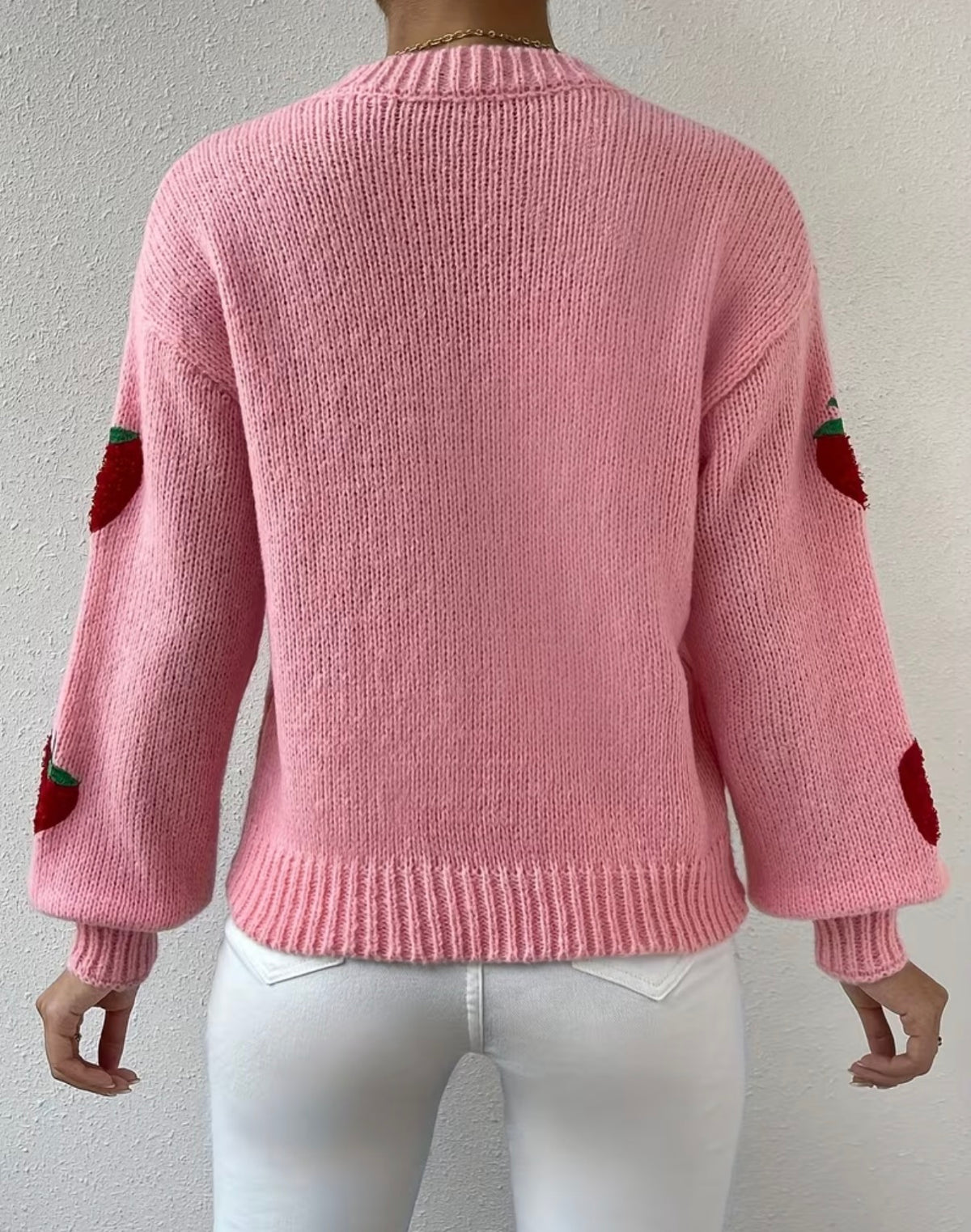 453 Abrigo Fresas Rosado ( One Size )