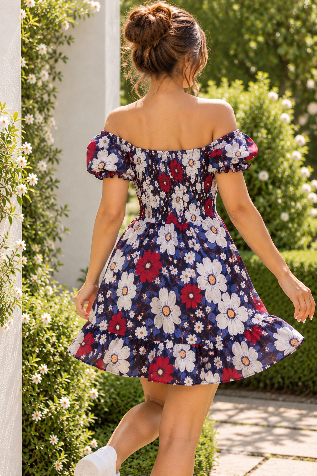 00851 Vestido Susana - Azul Floral