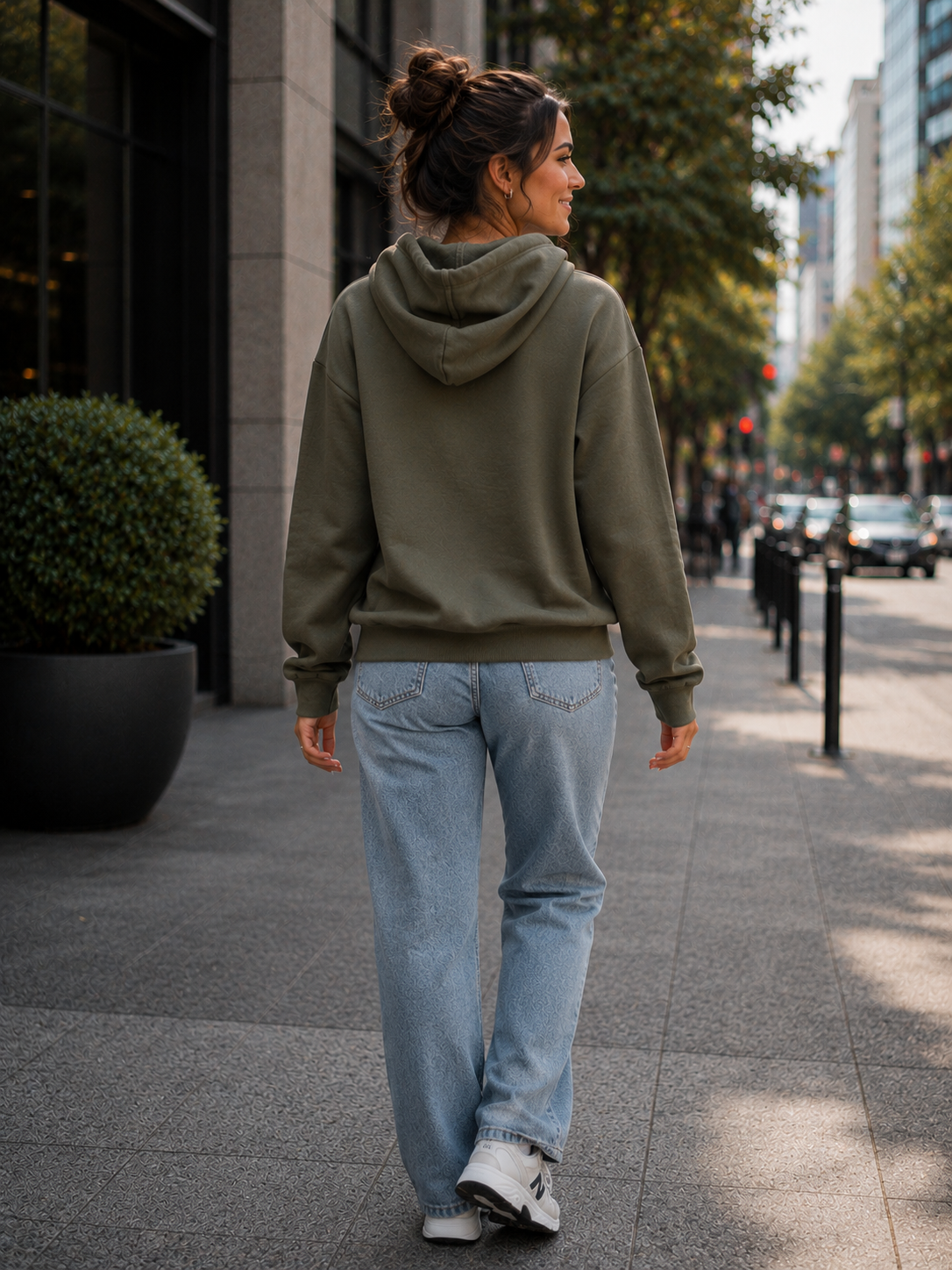 00579 Hoddie Inquieta Color Verde Mu