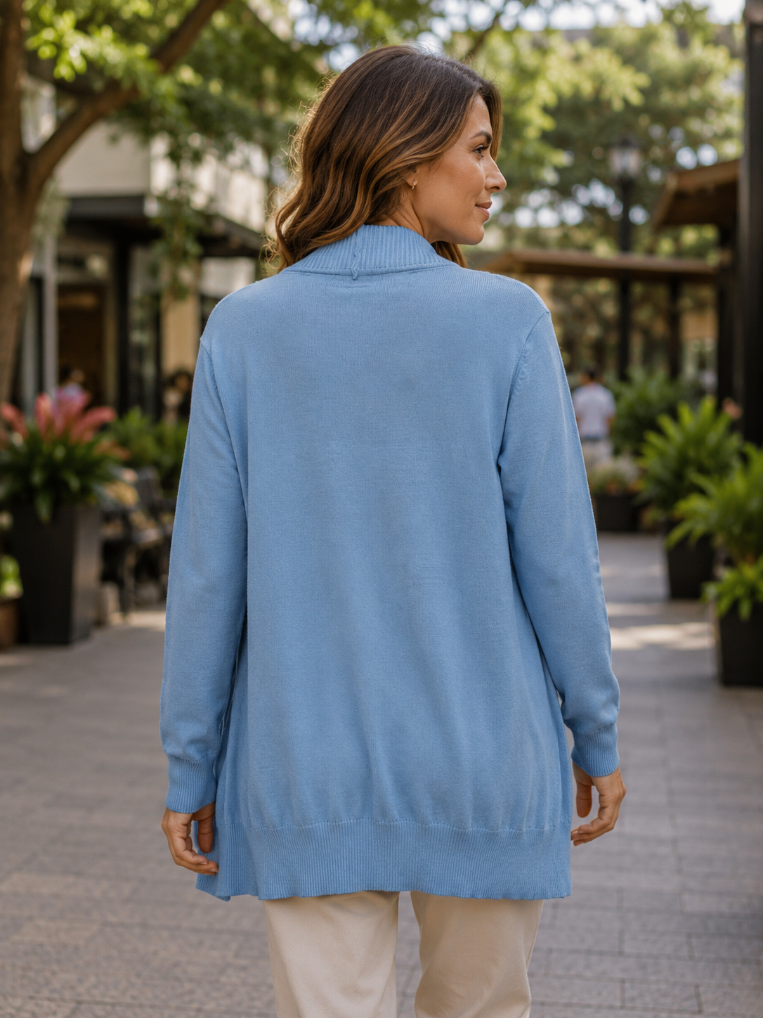 00583 Cardigan Celeste Tejido Mai