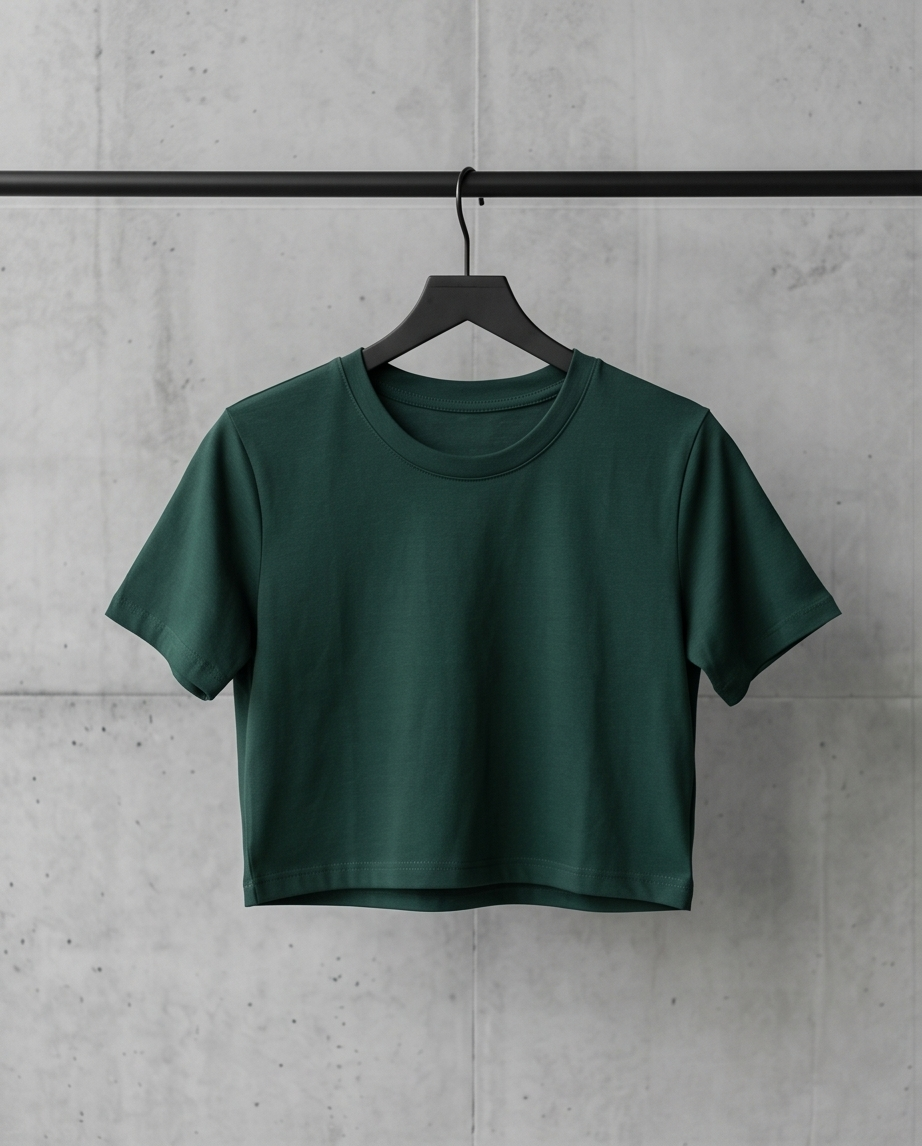 00585 Crop Top Angeline Verde Esmeralda