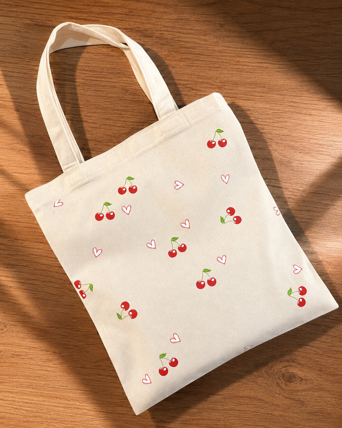 00380 Tote Bag Cerezas tela gruesa )