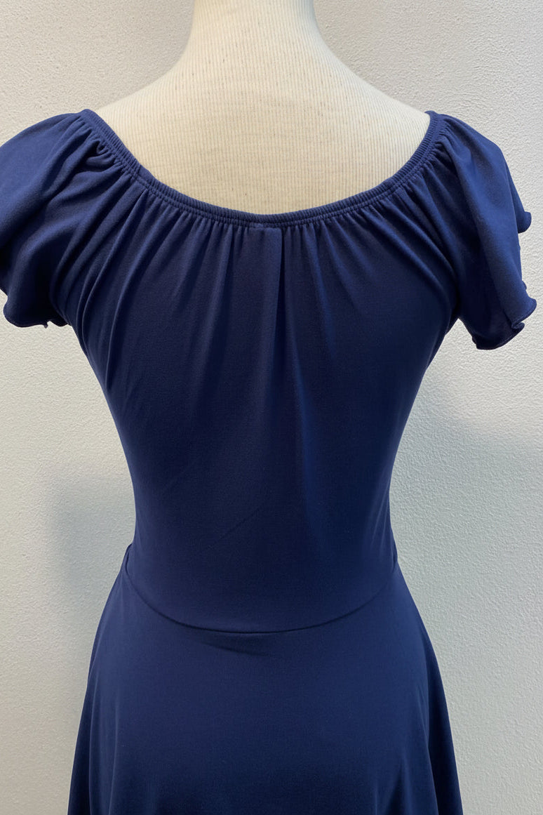 00401 Vestido Sabrina Azul Liso