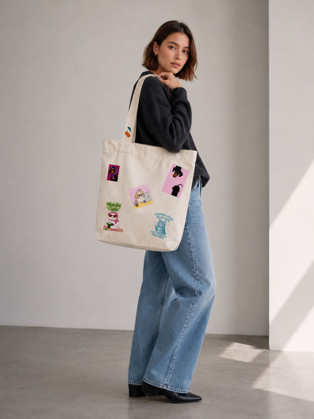 0016 Bolso Manta Grande con Cromos