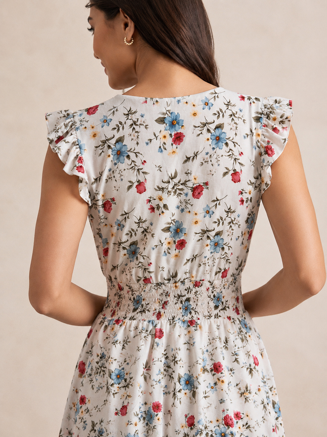 00862 Vestido Tara Flores Blanco