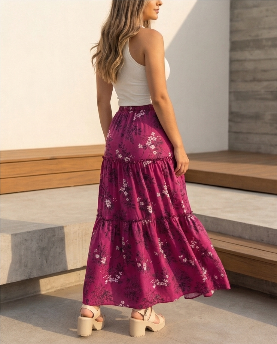 00712 Maxi Falda Inquieta Violeta