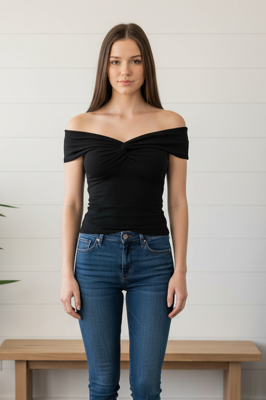 12 Blusa Inquieta Cruzada Negro