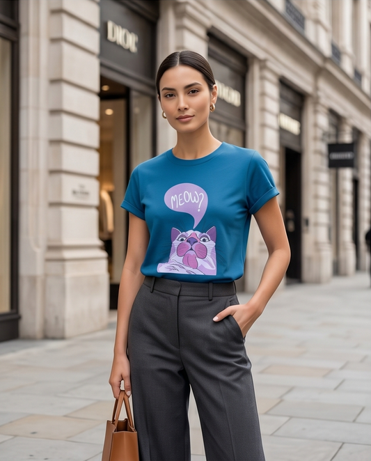 00569 Blusa Meow Turquesa