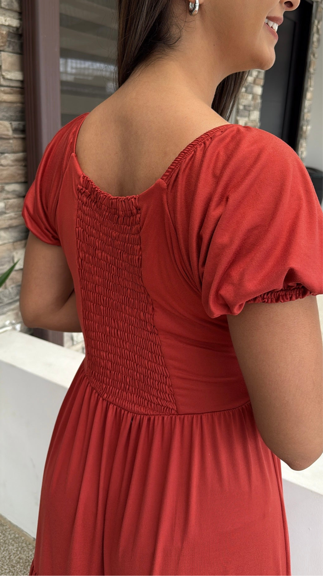 /336 Maxi Vestido Olivia Terracota