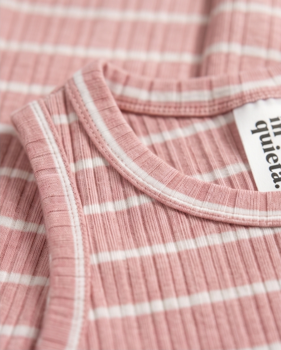 0099 Helena Crop Top Rayas Rosa