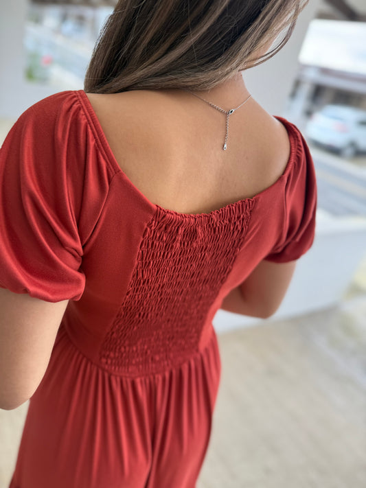 /336 Maxi Vestido Olivia Terracota