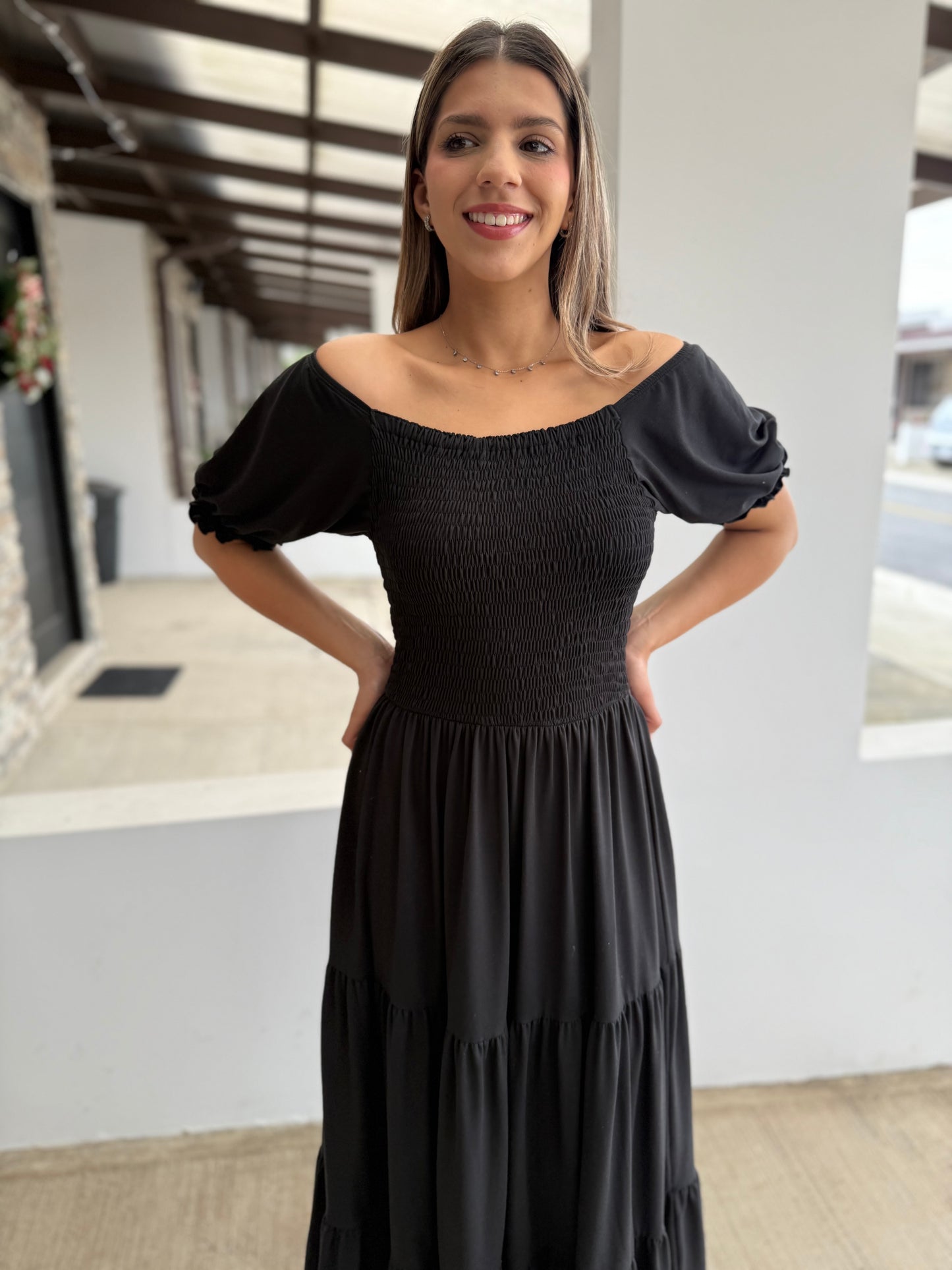 /336 Maxi Vestido Nela Negro