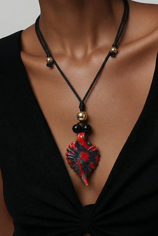 00303 Collar Murano Especial Rojo