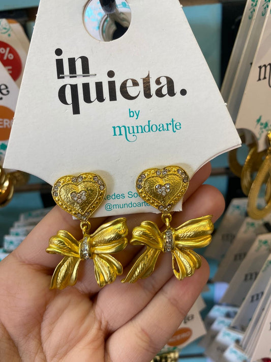 00521 Aretes Lazo Dorado