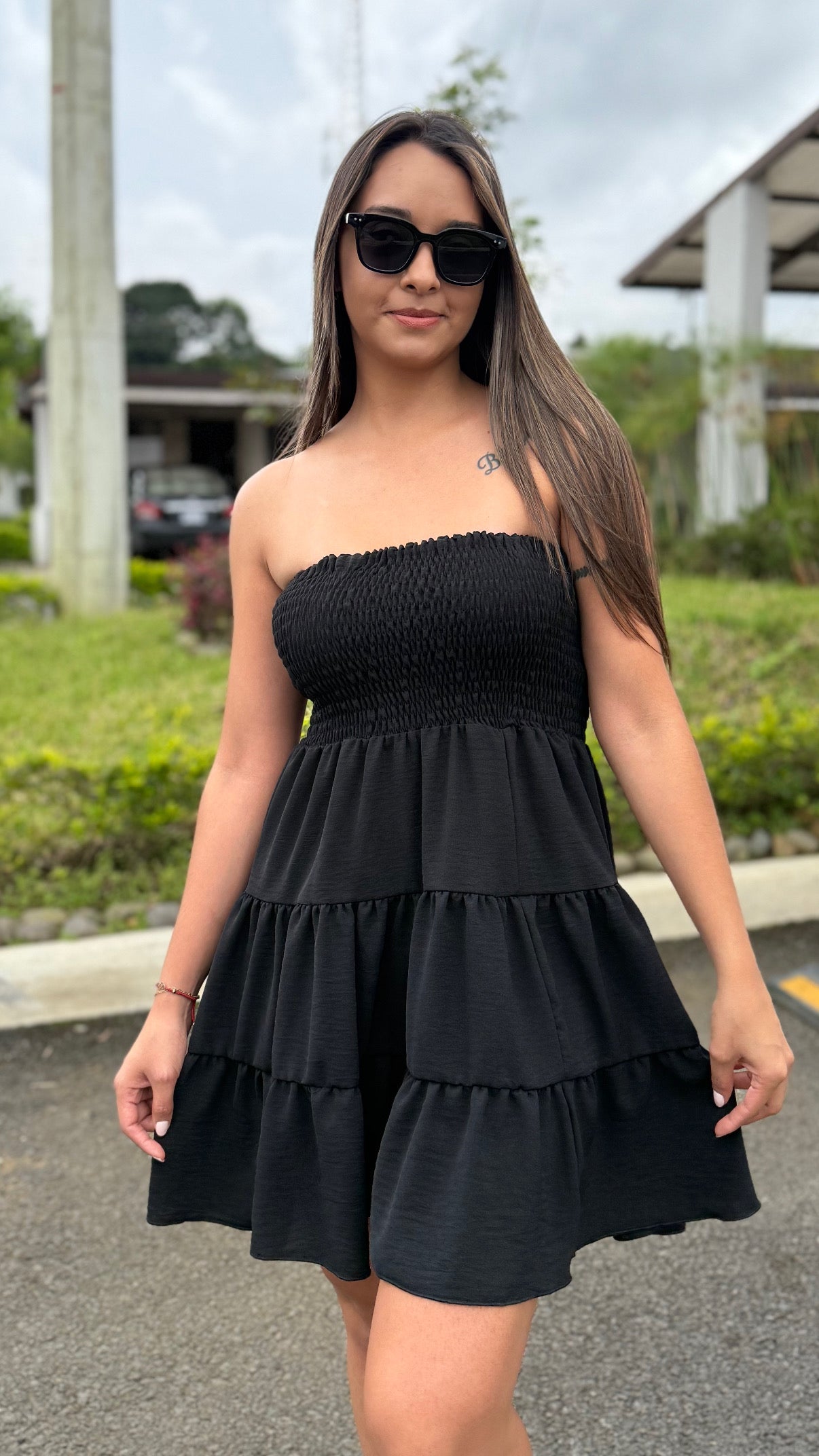 00818 Vestido/Falda Strapless Negro