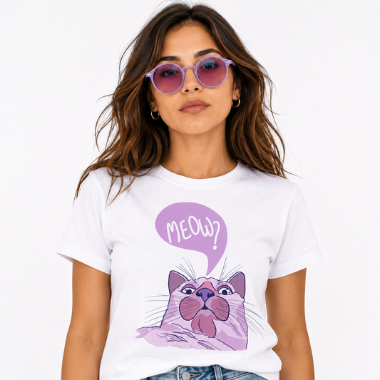00556 Blusa Meow Blanca