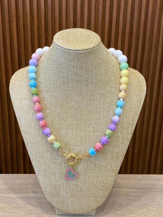 00313 Collar arcoíris amor cristales