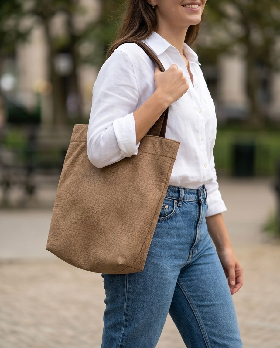 00602 Bolso HD Café Claro Microfibra