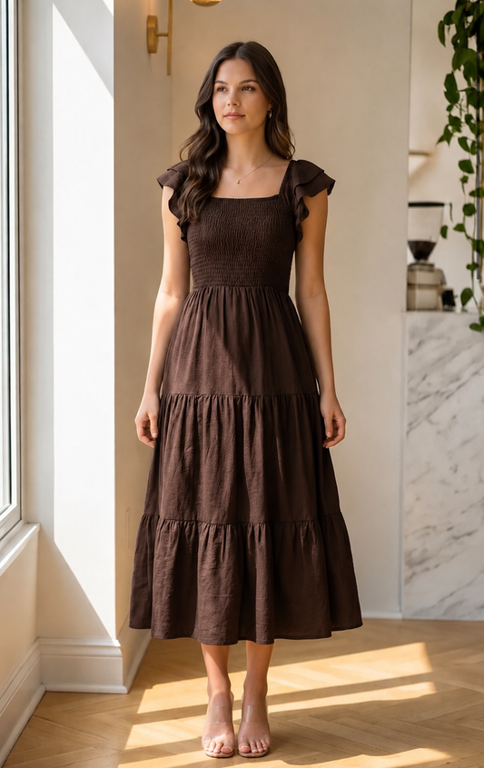 00510 MIDI Dress Alberta Café