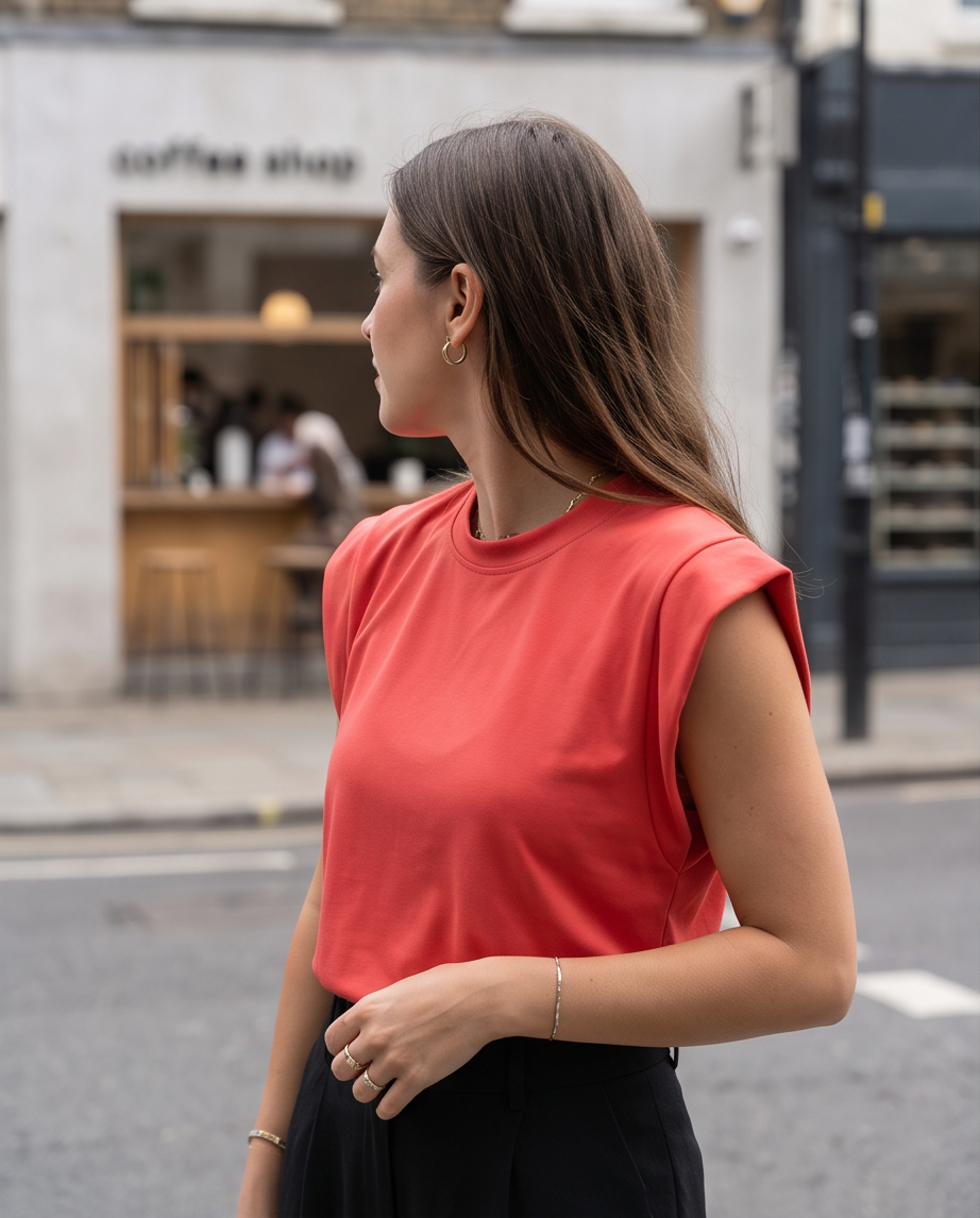 00102 Blusa Mindi Color Coral