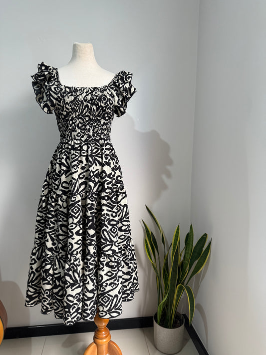 00510 MIDI Dress Alberta Negro