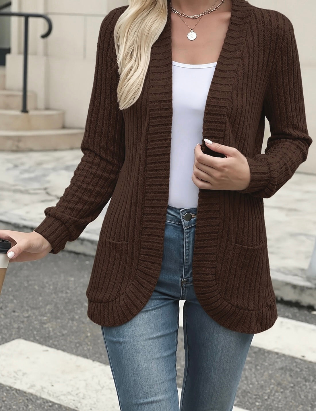 443 Cardigan Emily Café ( one size )