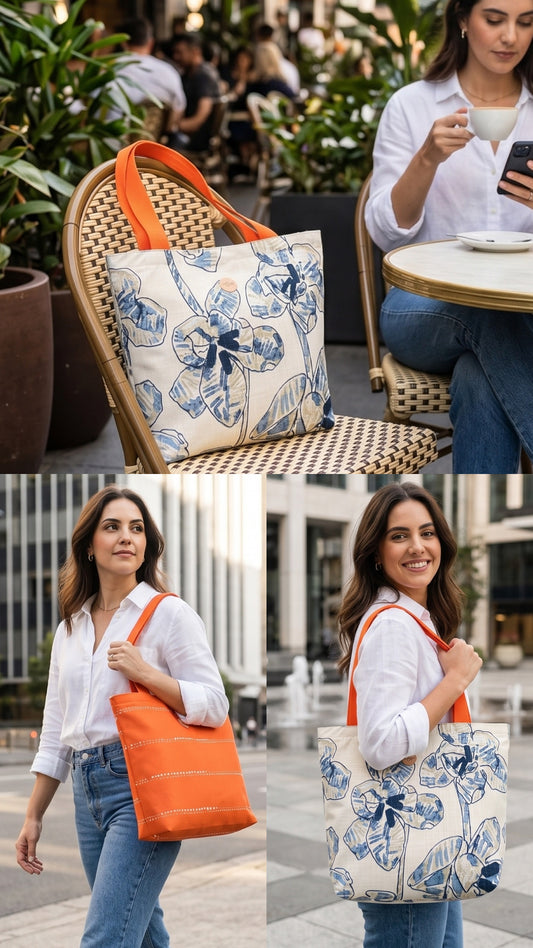 0050 Bolso Reversible Hola Dominga Naranja
