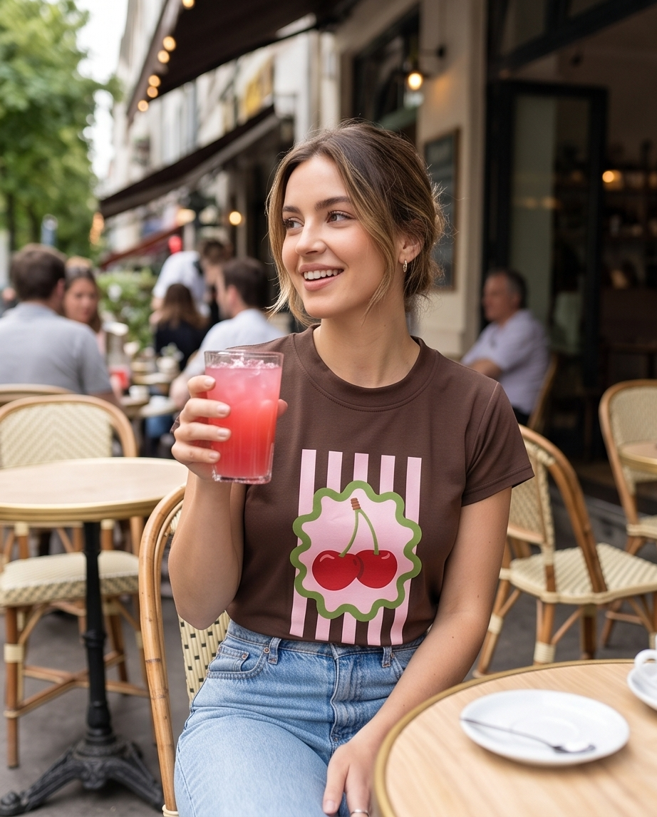 00571 Blusa Cereza café