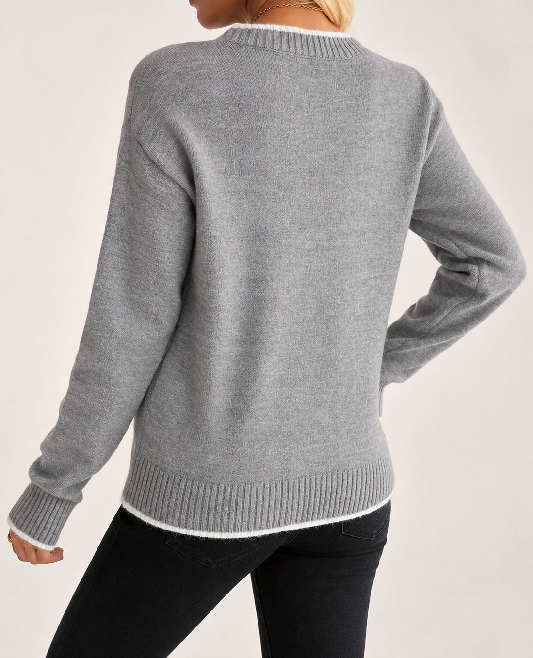 469 Abrigo Copos Gris  ( talla ML )