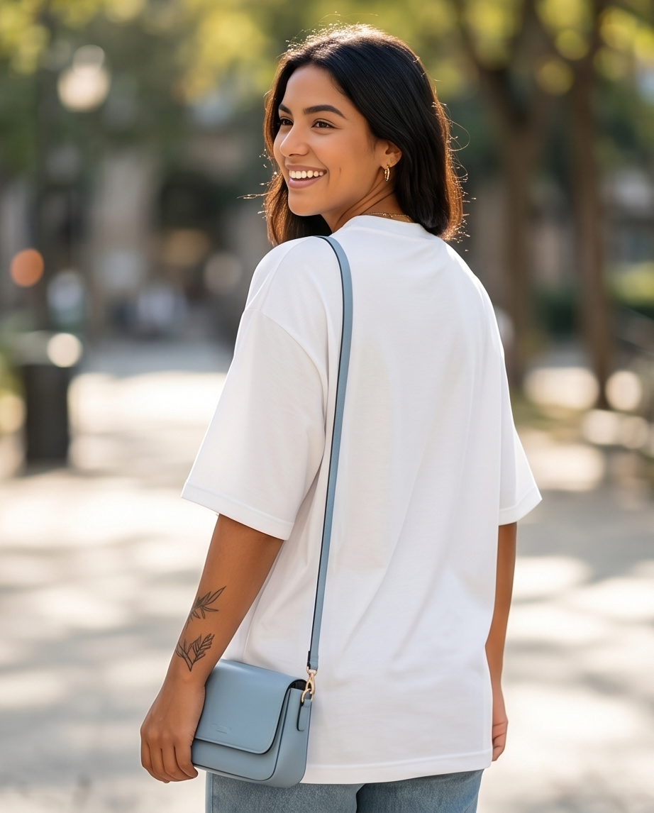 00550 Blusa Oversized Salchi Milo Blanca