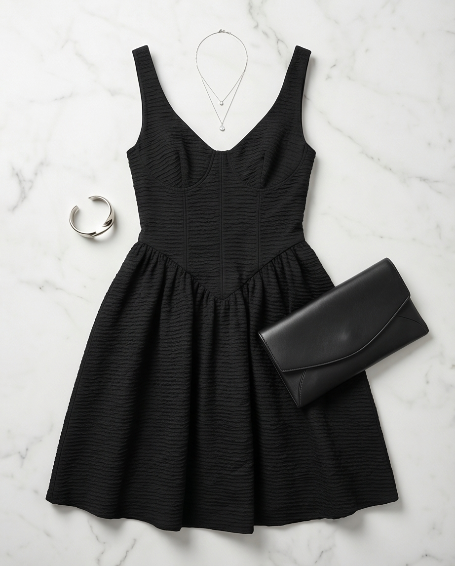 00501 Vestido Negro  Mokaccino