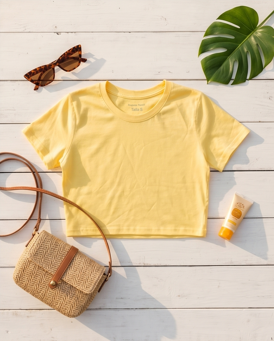 00585 Crop Top Angeline Amarillo