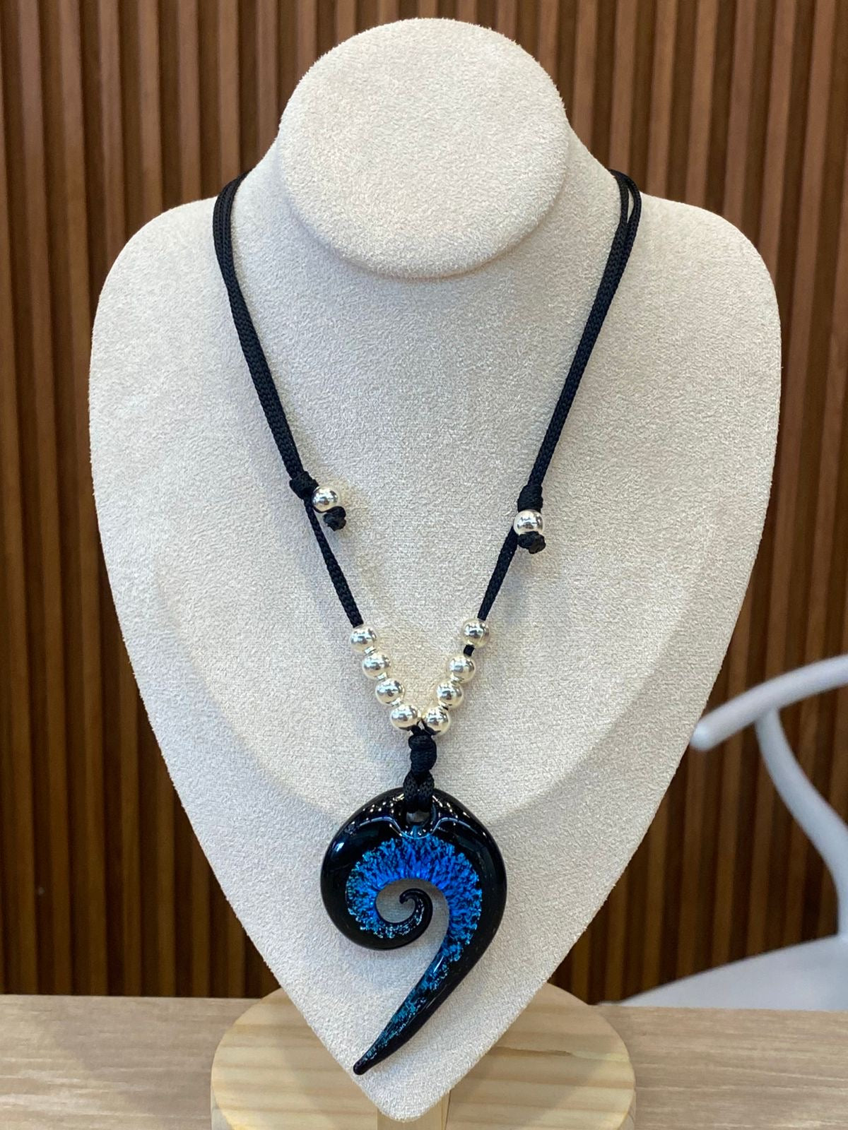 00308 Collar Murano Especial Concha Azul