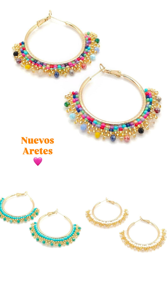 00117 Argollas Artesanales Media Luna Fío Mío