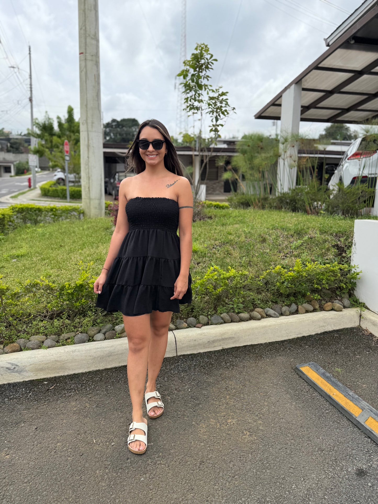 00818 Vestido/Falda Strapless Negro