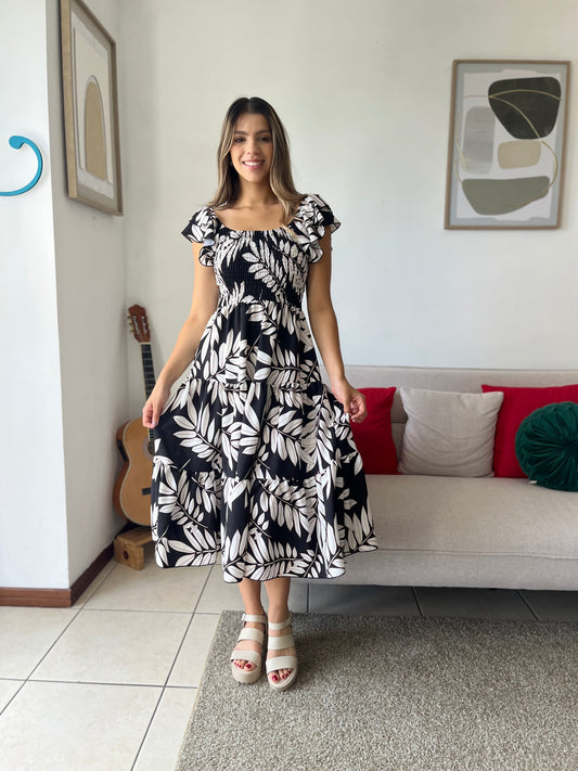 00510 MIDI Dress Alberta Negro