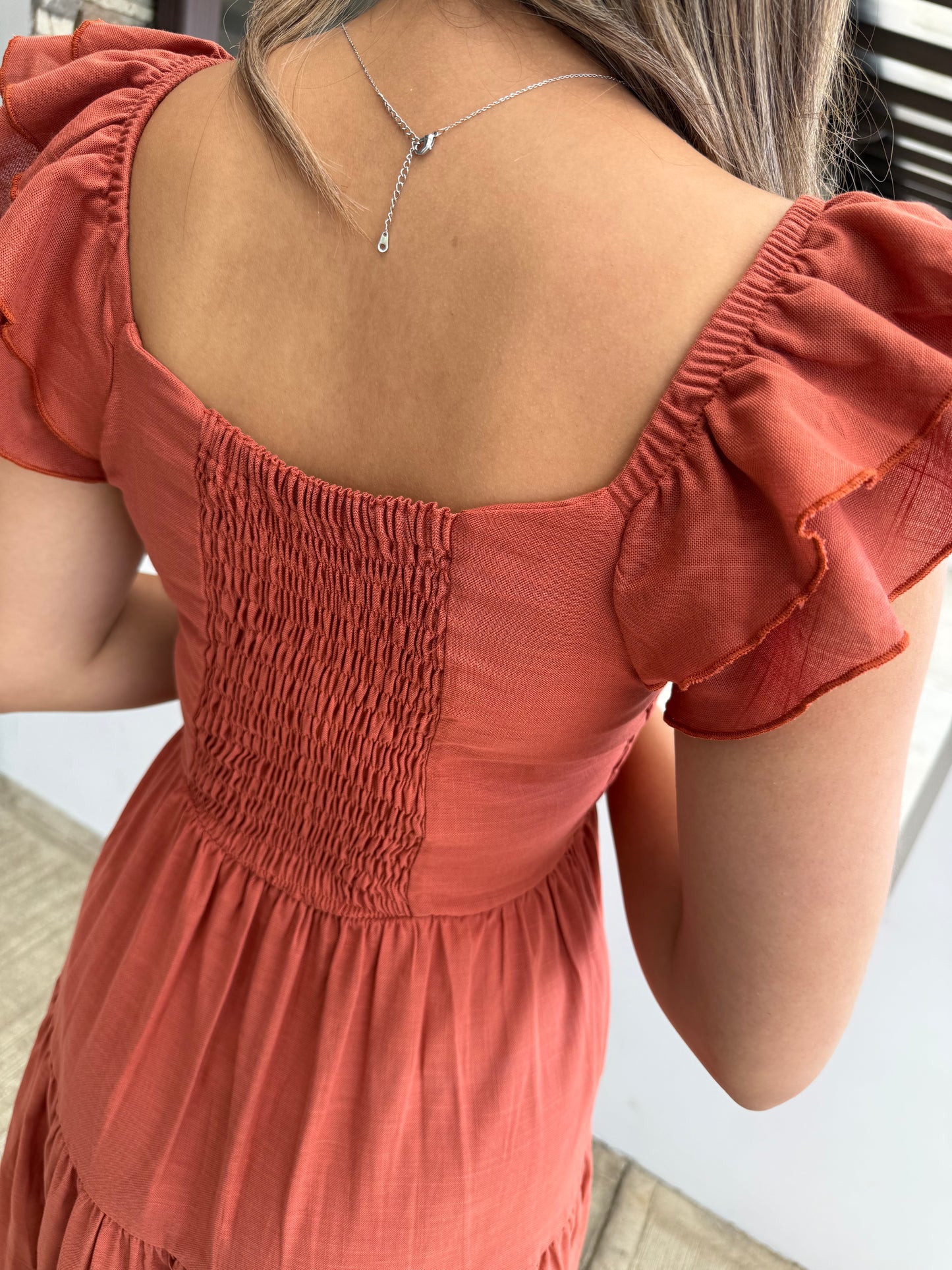 00510 MIDI Dress Alberta Terracota